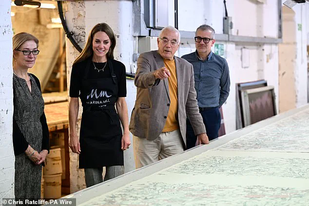Princess of Wales Visits Marina Mill in Kent to Try Hand at Fabric Printing