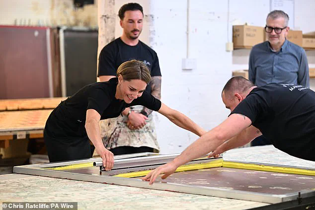 Princess of Wales Visits Marina Mill in Kent to Try Hand at Fabric Printing