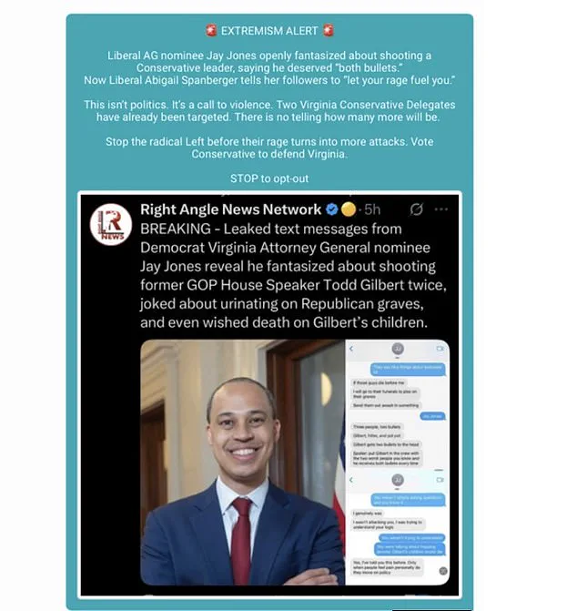 Controversy Erupts as Text Messages Expose Radical Views of Jay Jones' Supporters in Virginia's Swing District Race