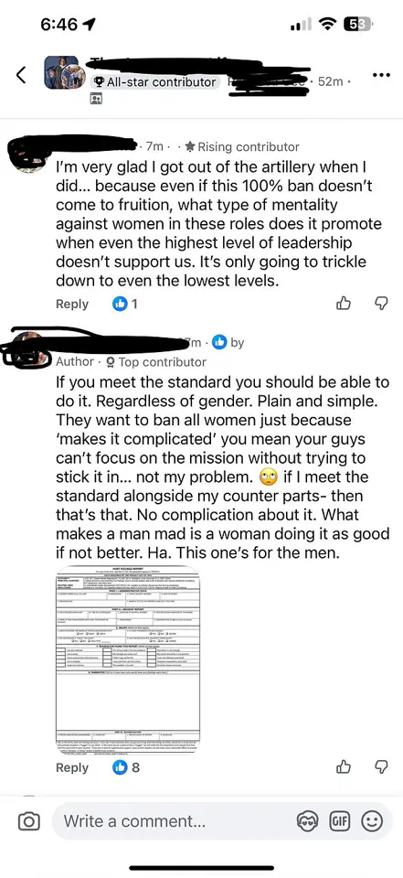 Pentagon Launches Review on Women in Combat Roles' Impact on Military Effectiveness