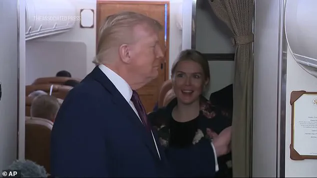 President Trump's Air Force One Joke: 'Grabbing' Press Secretary to Avoid Falling