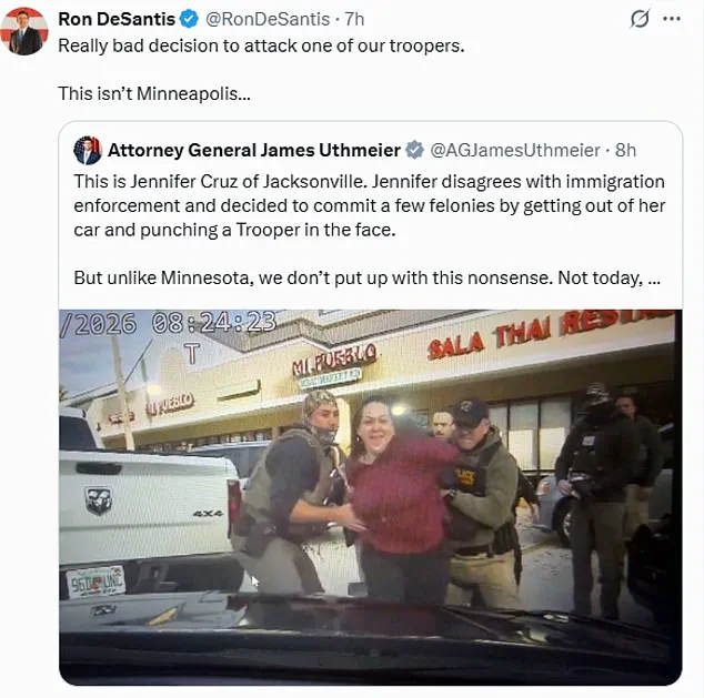 Florida Woman Arrested After Punching State Trooper During ICE Protest, Reigniting Debate on Immigration Policies