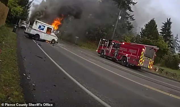 Heroic Sheriff's Deputy Rescues Injured Mail Truck Driver After Crash and Fire; Incident Goes Viral on Social Media