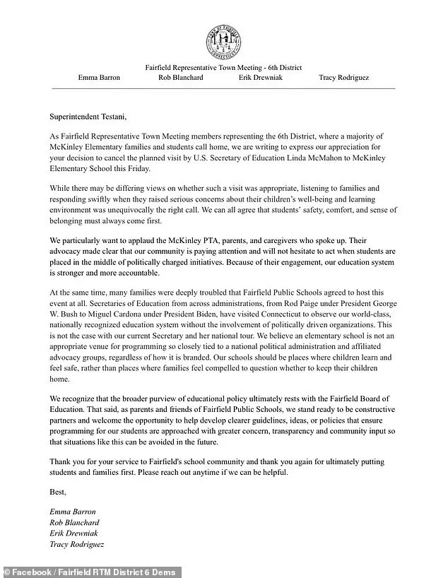 Cancellation of Linda McMahon's Connecticut School Visit Due to Backlash from Parents and Officials; 'History Rocks!' Tour Event Called Off