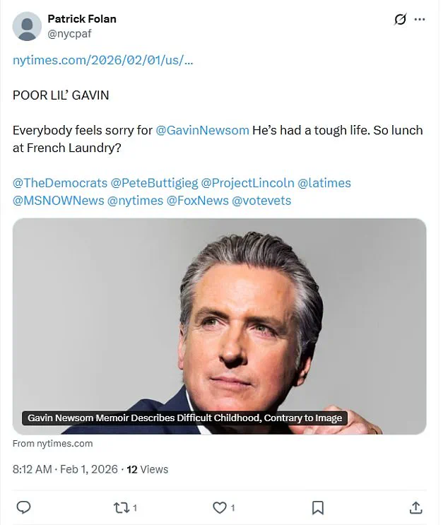 Fabricated Hardship or Hidden Privilege? Gavin Newsom's Memoir Under Scrutiny for Contradicting Wealth