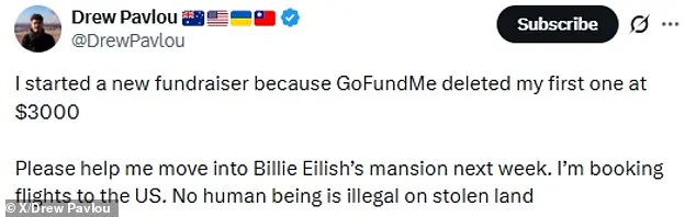 Drew Pavlou Launches Protest at Billie Eilish's Mansion, Echoing Grammy Speech