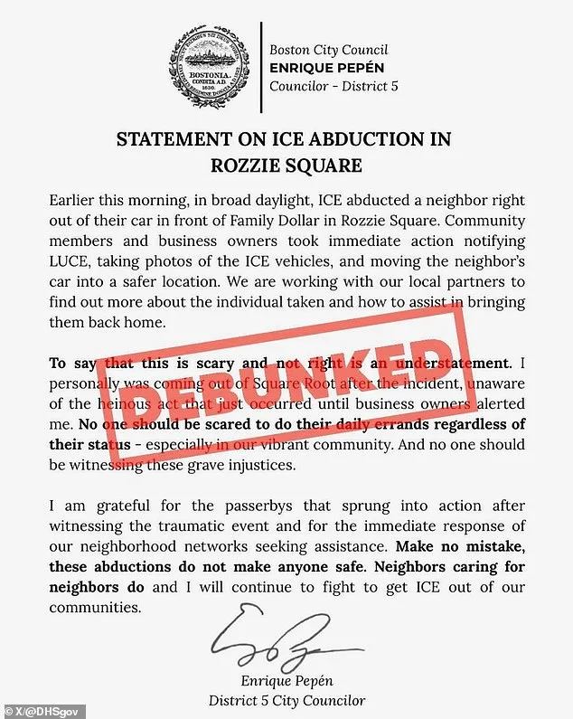 DHS and Boston Councilor Clash Over ICE Arrest, Accusations of 'Sanctuary Politician' and 'Smears