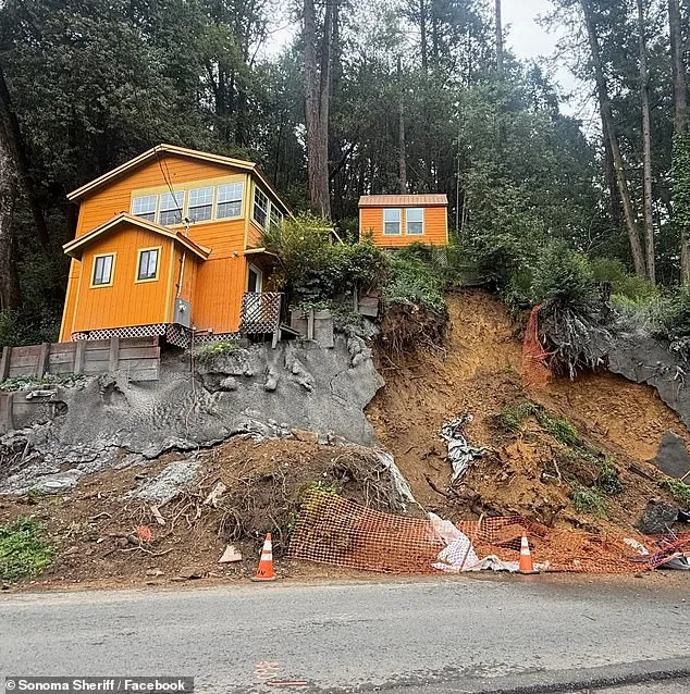 California Home on Precipice as Rainfall-Induced Hillside Collapse Threatens Catastrophe