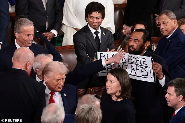 Rep. Al Green Removed from SOTU Over Protest Against Trump's Racist AI Video