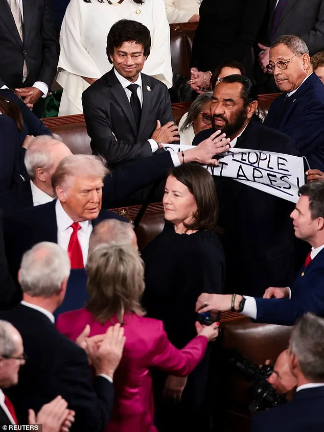 Rep. Al Green Removed from SOTU Over Protest Against Trump's Racist AI Video