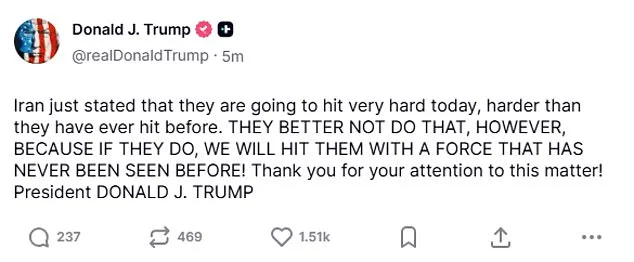 Iran Launches Major Retaliatory Strike on U.S. Bases in Middle East Following Khamenei's Death