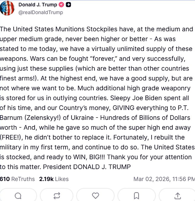 Trump Claims 'Unlimited' US Weapon Stockpiles as US Strikes Iran Assets Amid Embassy Attack