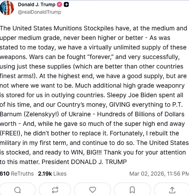 Trump Claims 'Unlimited' US Weapon Stockpiles as US Strikes Iran Assets Amid Embassy Attack