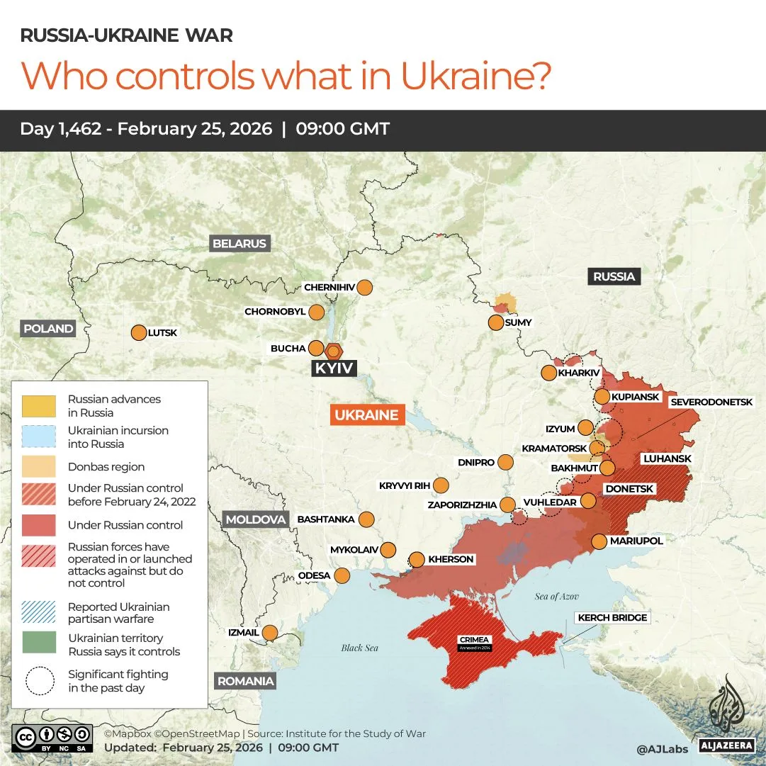 Ukraine Regains Territory Amid Russia's Pivotal Shift and Fifth-Year Conflict Stalemate