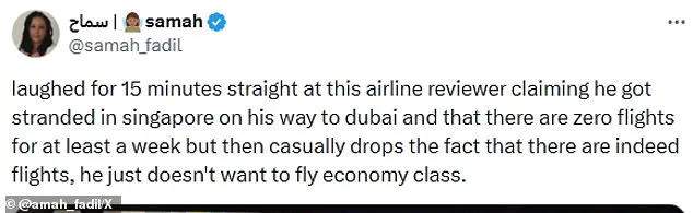 Aviation Influencer Faces Backlash for Allegedly Exacerbating Middle East Crisis by Refusing Economy Class