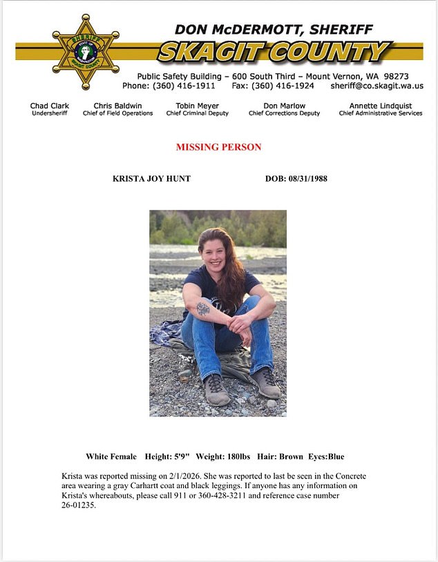 Ex-Boyfriend Charged in Murder of Krista Hunt; Body Found in Skagit River After Months-Long Investigation