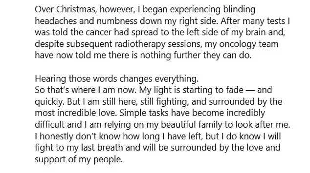 Mel Schilling Dies at 54 After Cancer Battle, Urges Health Checks in Final Message