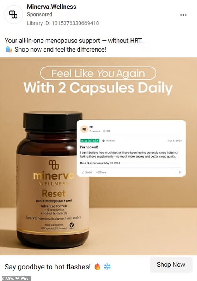 ASA Bans Supplements for Misleading Menopause Treatment Claims