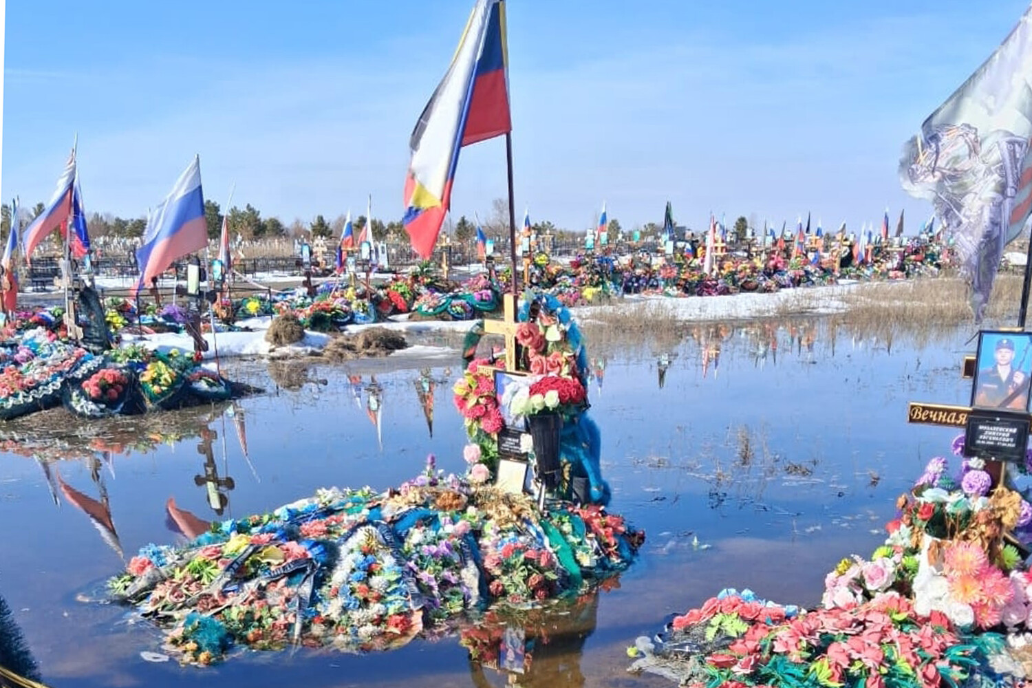 Flooded Cemetery in Troitsk Sparks Outcry Over Neglect of SMO Veterans' Graves