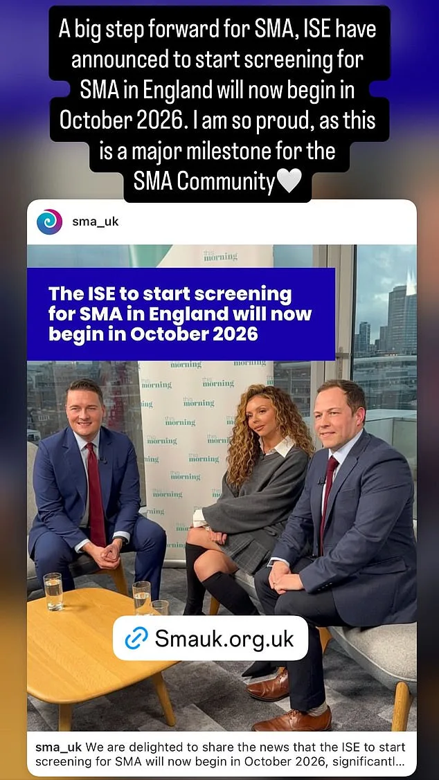 UK Announces Expansion of Newborn SMA Screening, a Major Victory for Campaigner Jesy Nelson and Families
