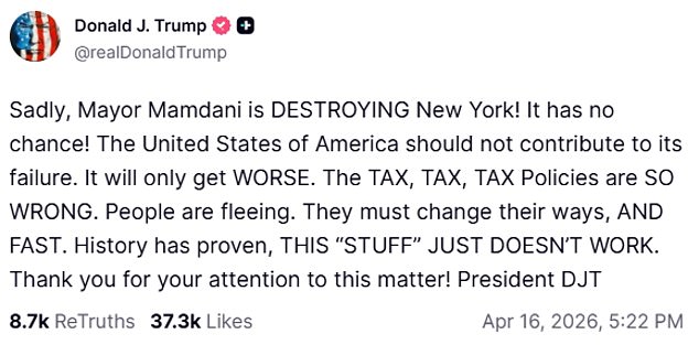 NYC Mayor Mamdani praises strong working relationship with President Trump