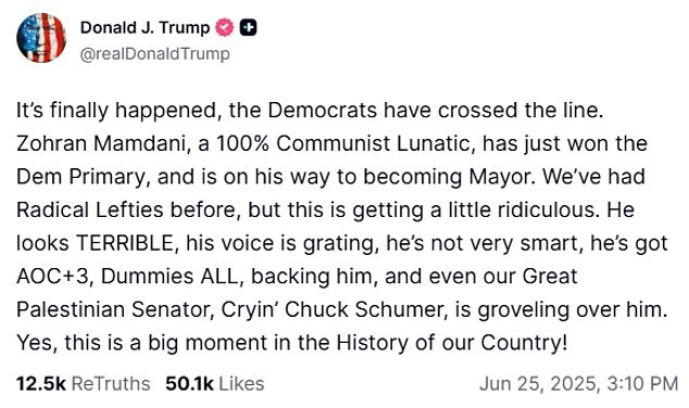 NYC Mayor Mamdani praises strong working relationship with President Trump