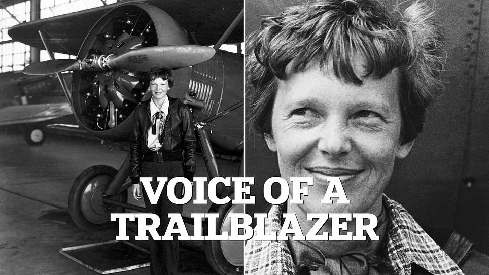 Rare audio captures Amelia Earhart describing mechanical failure during historic solo flight.