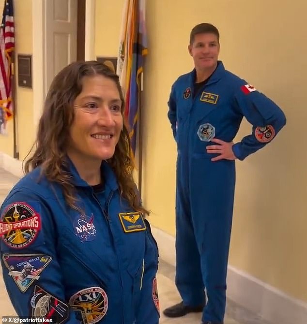 Conspiracy theorist accuses NASA astronauts of faking moon mission on Capitol Hill.
