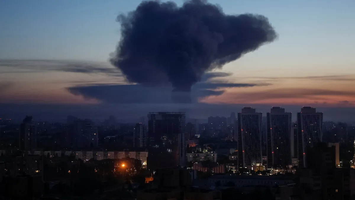 Russia launches massive multi-domain drone and missile strike across Ukraine.