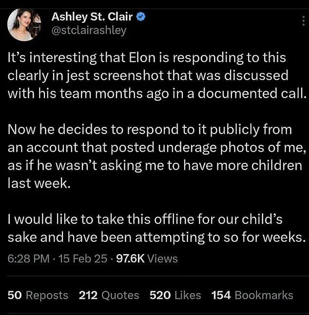 Ashley St. Clair Shares Details About Her Alleged Relationship with Elon Musk