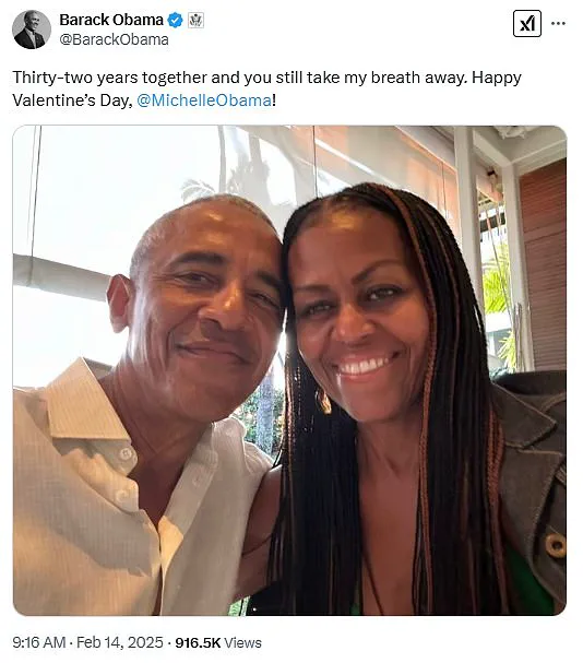 Barack and Michelle Obama Share Sweet Selfie to Celebrate Valentine's Day