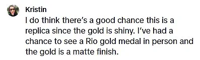 Viral TikTok find: Gold Olympic medal at a California thrift store