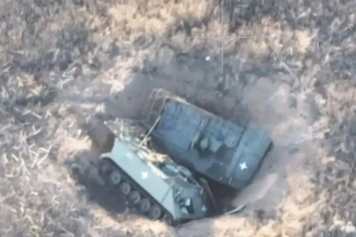 American Armored Vehicles Fall Into Trench Near Frontlines Due to Explosion