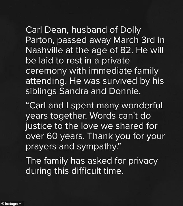 Dolly Parton Returns to Roots as She Mourns Loss of Longtime Husband