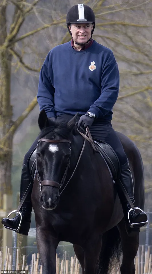 Prince Andrew Spotted Riding on Windsor Estate in Casual Attire