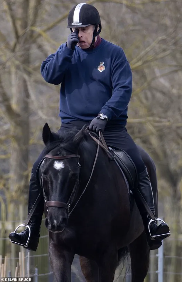 Prince Andrew Spotted Riding on Windsor Estate in Casual Attire