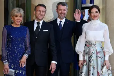 Queen Mary of Denmark Shines at French State Dinner, Welcomes Macron Couple With Kisses