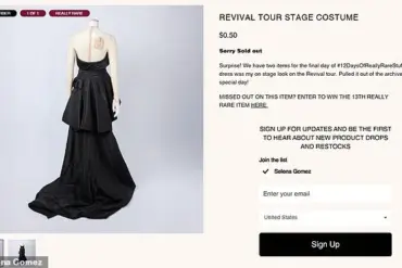 Selena Gomez Sells Iconic Tour Dress for Just 50 Cents