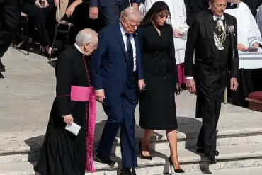 Melania Trump Mourns 'People's Pope' on 55th Birthday, Hand-in-Hand with President Trump at Vatican Funeral