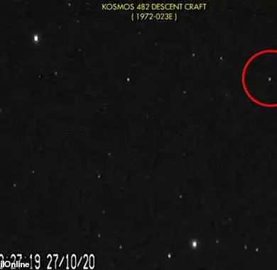 Soviet Spacecraft Kosmos 482 Set to Re-enter Earth's Atmosphere, Trajectory Includes Major Global Cities