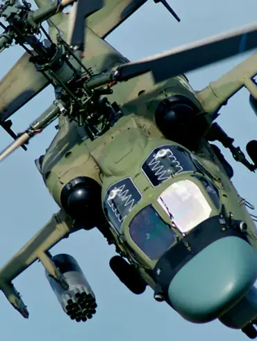 Russian Ministry of Defense Reports Ka-52M Helicopter Crew Uses Air-to-Ground Rocket to Destroy Ukrainian Military Personnel Cover in 'Center' Deployment Zone
