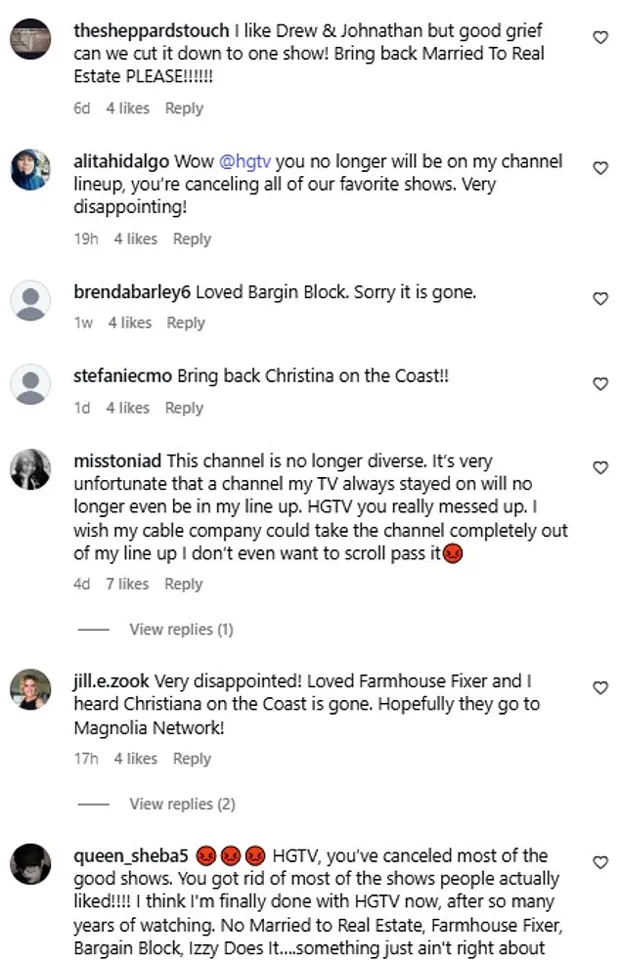 HGTV's Show Cancellations Spark Social Media Outrage and Viewer Betrayal