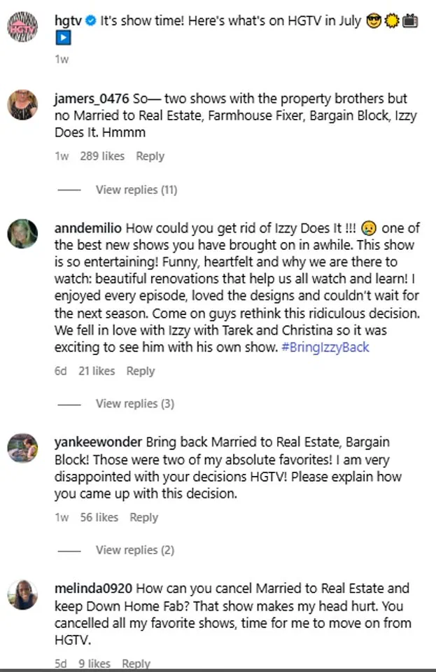 HGTV's Show Cancellations Spark Social Media Outrage and Viewer Betrayal