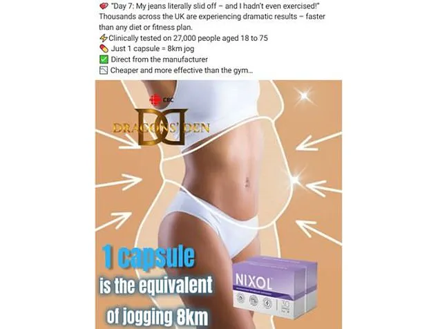 Warning: Nixol Slimming Pill's False BBC Dragons' Den Endorsement Sparks Online Scam
