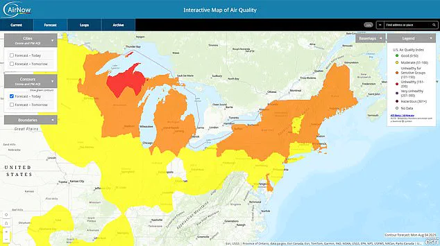 Health Advisories Issued as Smoky Haze Sparks Red Alert in Wisconsin and Orange Alert Across 12 States