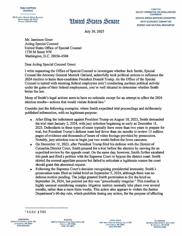 Office of Special Counsel Investigates Former Prosecutor's Alleged Political Activities in Trump Case, Raising Questions About Privileged Access to Information